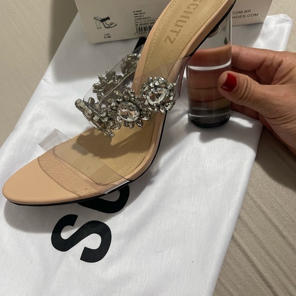 Beautiful Schultz clear slide sandal like new - Picture 6 of 8